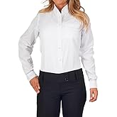 KNG Women’s White Button Down Long Sleeve Oxford Shirt