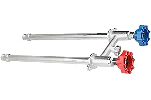 Leefasy 12" Frostproof Outdoor Faucet Supply Hot and Cold Water Faucet Outside Water Tap for Cold Winter Freezeless Hose Bib