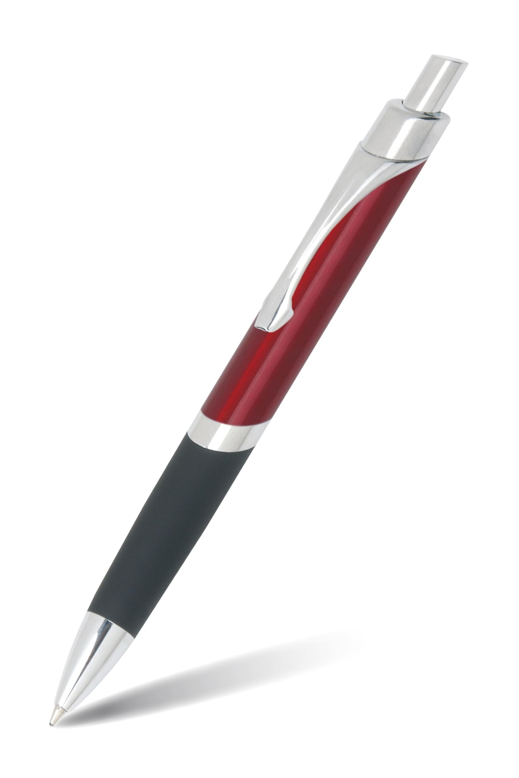 Online Ballpoint Pen Sporty Red, Biro, Retractable Ball Pen Made Of Aluminum, Replaceable Refill, Blue Writing Color — image 1