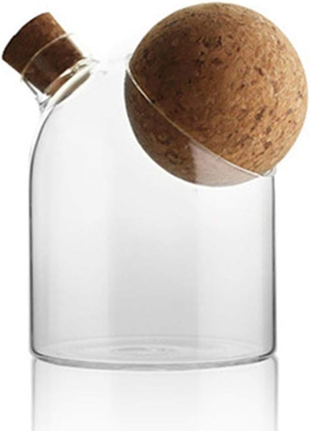 Glass Jar with Airtight Seal Wood Lid Ball Clear Candy Jar Mason Jars Food Storage Canister for Serving Tea Coffee Spice Sugar Salt 500ML 800ML 1200ML