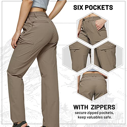 MIER Women's Quick Dry Cargo Pants Lightweight Tactical Hiking Pants