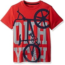 Gymboree Big Boys' Easy Summer Screen Tee, Rococo Red, S