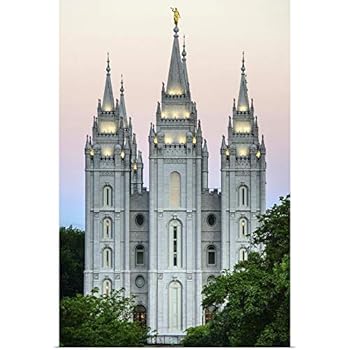GREATBIGCANVAS Morning Over The Salt Lake Temple, Salt Lake City, Utah Poster Print, 20