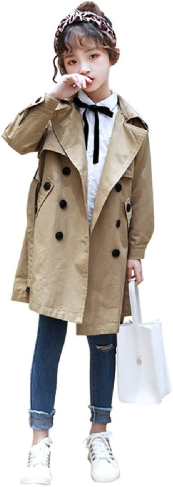 Amazon Godlovefull 子供服 キッズ トレンチコート ジュニア フォーマルコート スプリングコート チェスターコート ガールズ アウター 女の子 カーディガン コート ロング カーディガン 学生 演出服 卒業式 発表会 入学式 通学 普段着 コート ジャケット 通販
