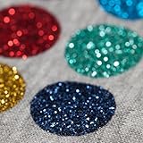 Iron on Rainbow Dark Pink Glitter Heat Transfer Sheet 19.5