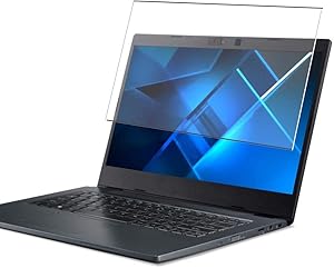 Puccy Tempered Glass Screen Protector Film, compatible with Acer TravelMate P4 TMP414-51-58VH 14