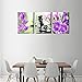 Canvas Print Wall Art Modern Elegant Purple Pink Flowers Zen Stone Spa on Water Canvas Print Wall Art Paintings Modern Artwork For Living Room Total Size 36 plus 16 Inch