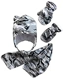 N'Ice Caps Boys Soft Sherpa Lined Hat/Scarf/Mitten