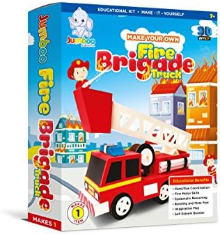 Jumboo Toys DIY 3D Fire Brigade Truck Kids Toy Craft Project Kit