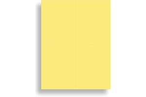 Blank Colored 4-up Postcard Paper by Desktop Publishing Supplies - 25 Sheets / 100 Postcards Pack - Printable with Laser or Inkjet Printer - Plain Matte Cardstock (Plain Yellow)