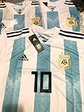 ivo Messi 10 Argentina National soccer team home jersey men's 2018 color white/blue Size M