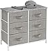 Sorbus Dresser with 6 Drawers - Chest Organizer Unit with Steel Frame Wood Top & Handle Easy Pull Fabric Bins for Clothes - Storage Furniture for Bedroom, Hallway, Living Room, Nursery & Closet