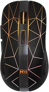 Rii RM200 Wireless Mouse Rechargeable 5 Button 2.4G USB Receiver RGB Light view 3