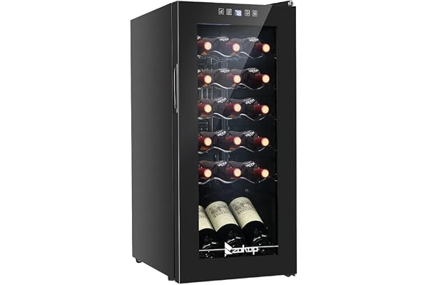 Winado 18 Bottle Compressor Wine Cooler Refrigerator | Adjustable Temperature, Freestanding Compact Mini, Digital Control, Removable Shelves