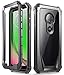 Poetic Moto G7 Play Rugged Clear Case, Moto G7 Optimo Case, Full Body Hybrid Shockproof Bumper Cover, Built-in Screen Protector, Guardian Series, DO NOT FIT Moto G7 Or Moto G7 Power, Black/Clear