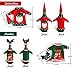 ilauke 3Pcs Ugly Christmas Sweater Wine Bottle Cover Set with 4 Santa Hats Silverware Holder, Cute Christmas Gifts for Ugly Sweaters Birthday Party Crafts Decorations