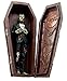 Atlantic Collectibles Vampire Coffin Bed Jewelry Trinket Box With Zombie Cadaver Figurine Set Count Dracula Casket Tomb Rest In Peace Keepsake Box With Fitting Decaying Zombie Corpse