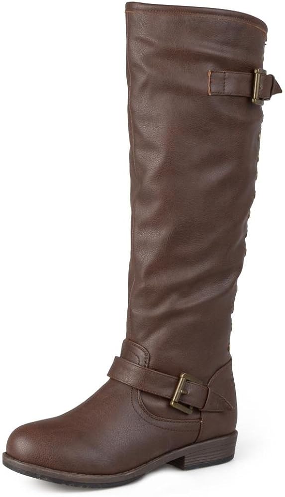 Journee Collection Womens Regular Sized, WideCalf and Extra WideCalf Studded Knee