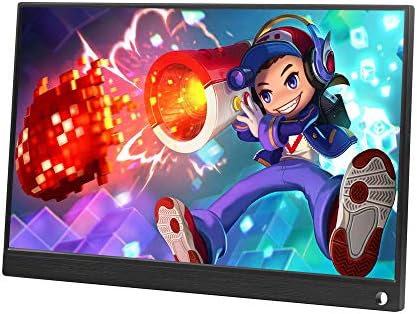 ポータブルモニター 15 6インチポータブルゲームモニターips液晶ディスプレイhdr 最安値に挑戦 Usbおよびhdmiビデオ入力超軽量およびスリム内蔵スピーカー多機能モニター