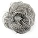 merrylight Human Hair Bun Up Do Hair Piece Scrunchie Messy Bun Hair Pieces For Women (Dark Grey Mixed silver-M3/60)