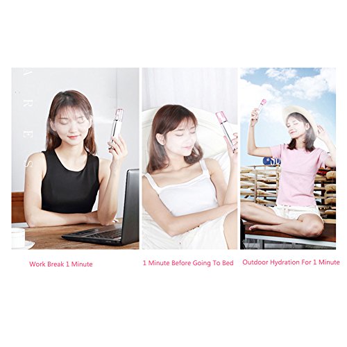 Nano Ionic Facial Steamer, Handheld Hot Mist Moisturizing Cleaning Pores Clearing Blackheads Acne Interior Humidifier Home Sauna Spa System Facial Atomizer Facial Hydration System Nano Sprayer - Thumbnail 4