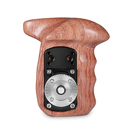 SMALLRIG Left Side Wooden Handle with Rosette for Shoulder Mount Rig for DJI Ronin Gimbal (Left Hand)- 1891