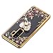 Galaxy S9 Plus Case Ring Holder, Miniko(TM) Soft Slim Bling Rhinestone Floral Crystal TPU Plating Rubber Glitter Case with Detachable 360 Finger Kickstand Bling Ring Holder for Galaxy S9 Plus Gold