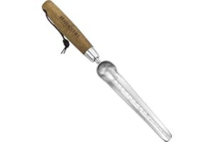 Haliaeetus Seeding Widger with 6'' Scale, Stainless Steel Planting Trowel for Repotting, Long and Narrow Widger for Weeding from Tight Areas, Hand Transplanter with Wood Handle for Planting, Digging