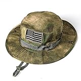 massmall Military Tactical Head Wear/Boonie Hat Cap with USA Patch For Wargame,Sports,Fishing &Outdoor Activties Multicam