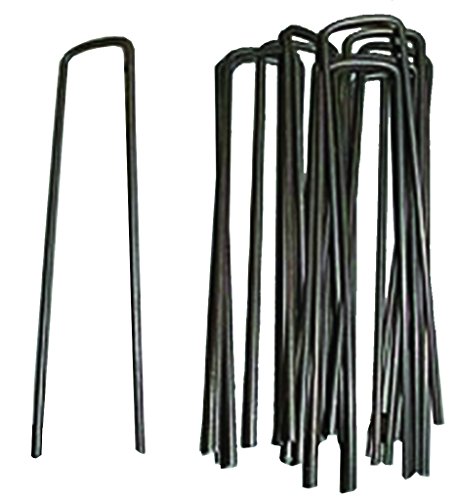 Sod Stakes - Fabric Pins - Landscape Staples - 6 Inch -16 Gauge Galvanized Steel - Pack of 100 by Growers Solution - Thumbnail 3