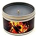 Campfire Smoke - Container Candle, 6 oz - Made with Beeswax, Coconut and Soy - Black Tin Candle - Handmade in The USA - Candeo Candle