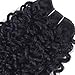 Emmet Short Kinky Curly Hair Extension 100% Brazilian Human Hair Weave 50g/Bundle 100g/Pack, with Hair Care Ebook (10