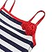 BeautyIn Kids Swimwear Girls One Piece Swimsuit Cute Striped Ruffle Swimming Costume, Multicolor, 9-12 Months