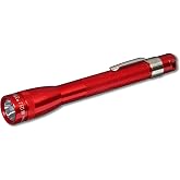 MagLite Mini LED Flashlight &ndash; Compact, Water-Resistant, Twist On/Off, 2-Cell AAA Battery-Powered &ndash; Red