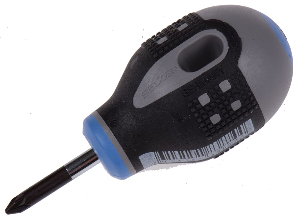 Bahco BE-8801 "Ergo" Stubby Type Pz-1 Screwdriver, Multi-Colour, 83 mm
