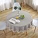 Lahome Stripe Tassel Tablecloth - Cotton Linen Table Cover Kitchen Dining Room Restaurant Party Decoration (Round - 60