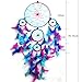 Oun Nana Dream Catcher - Handmade Circular Net with Feathers Wall Hanging Decoration Ornament - Traditional Royal Blue, Pink and Purple 8.6
