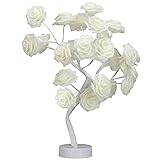 COLORLIFE Rose Lamp White Room Decoration White