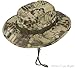 Boonie Hat Tactical Ripstop Headwear Bucket Hat with Map Pocket Chin Strap for Wargame Sports Hunting Fishing UV Protection Cap with Oversized Brim for Outdoor Military Hat with Brass Vents (MAD)