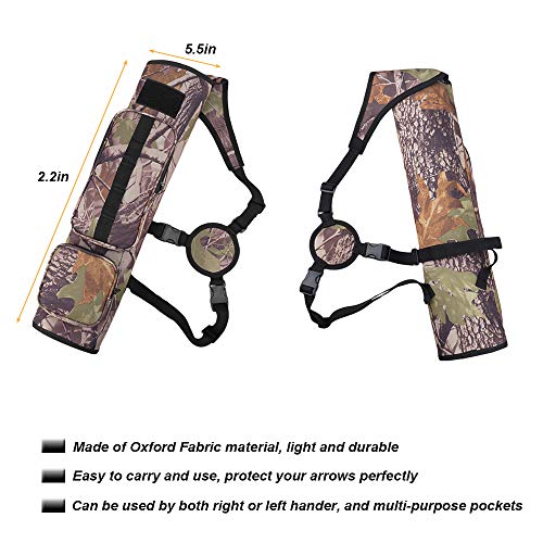 Kratarc Back Arrow Quiver Field Quiver Archery Shoulder Hanged Carry Hunting Target Arrow Quiver