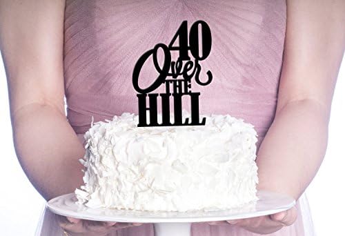 40 Over the Hill Cake Topper, Wedding Cake Topper