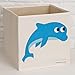 kaikai & ash Toy Storage Bins, Foldable Canvas Cube Box for Kids, 13 inch - Soaring Dolphin