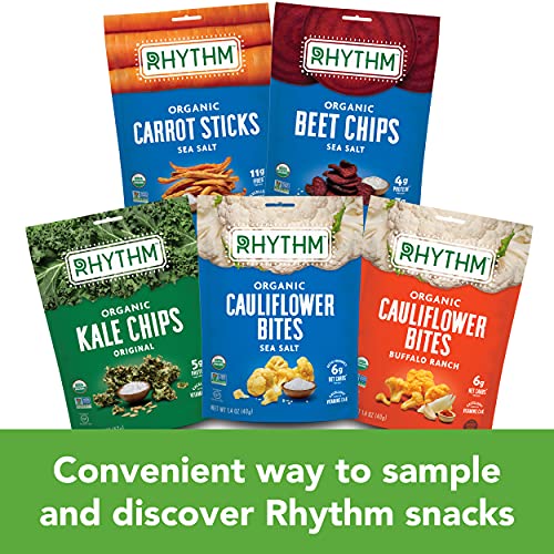 Rhythm Superfoods Cauliflower Bites, Kale Chips, Beet Chips, Carrot