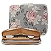 kayond Water-Resistant Canvas 13.3 Inch Laptop Sleeve-White Rose