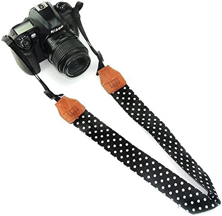 KANJIAN Premium Cotton Camera Strap Vintage Universal Shoulder Neck Strap Belt for DSLR Camera-Black