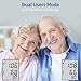 COOCEER Upper Arm Digital Blood Pressure Monitor with 2 Users 198 Memory,Automatic Heart Rate Pulse Monitor with Large Screen Display Home Use Care Device