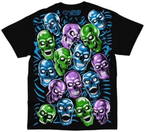 Amazon.com: Liquid Blue unisex adult Skull Pile Fantasy All Over