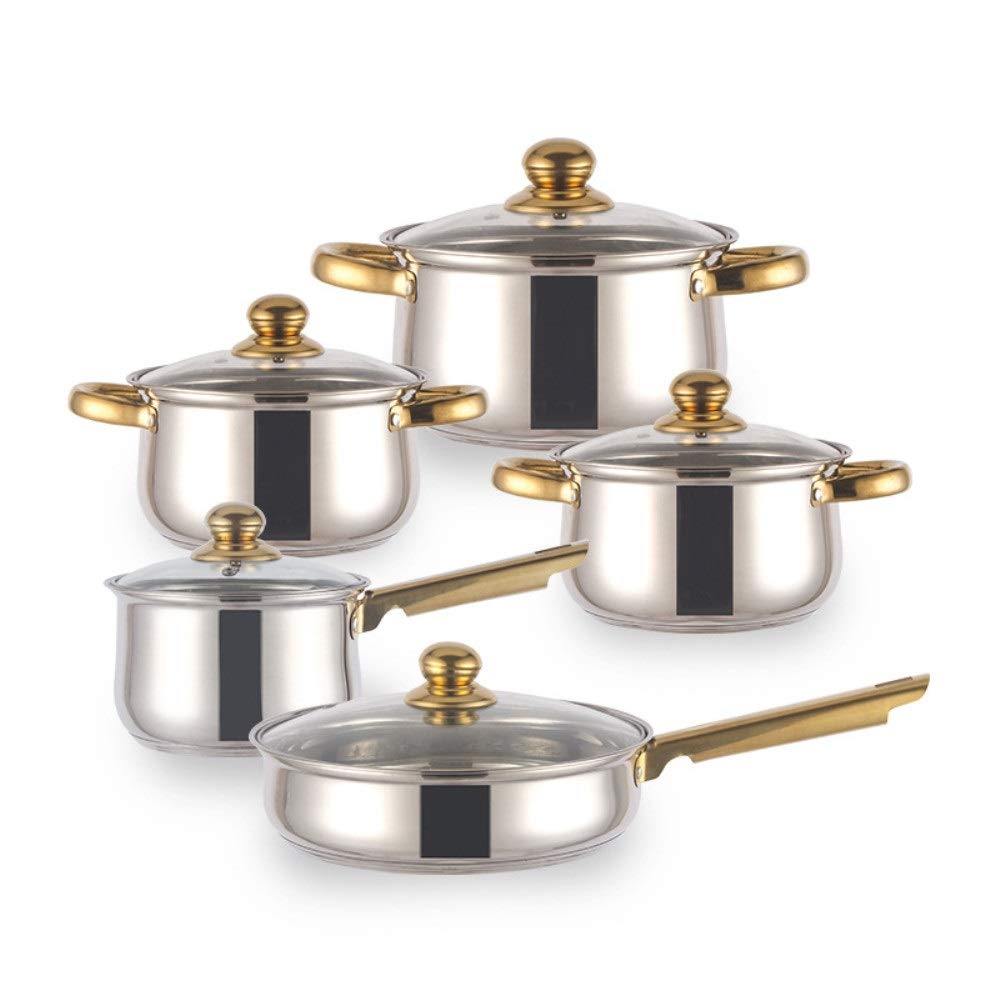 Buy NonStick Woks Gourmet Steel Induction Cookware Set 6 Piece