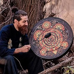Firlar Turtle Shaman Drum,10 Inch Turtle Pattern