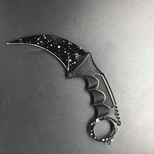 WeTop Karambit Knife, CS-GO for Hunting Camping Fishing Self Defenses and Field Survival, Stainless Steel Fixed Blade Tactical Knife with Sheath and Cord(Star Black) - Thumbnail 4